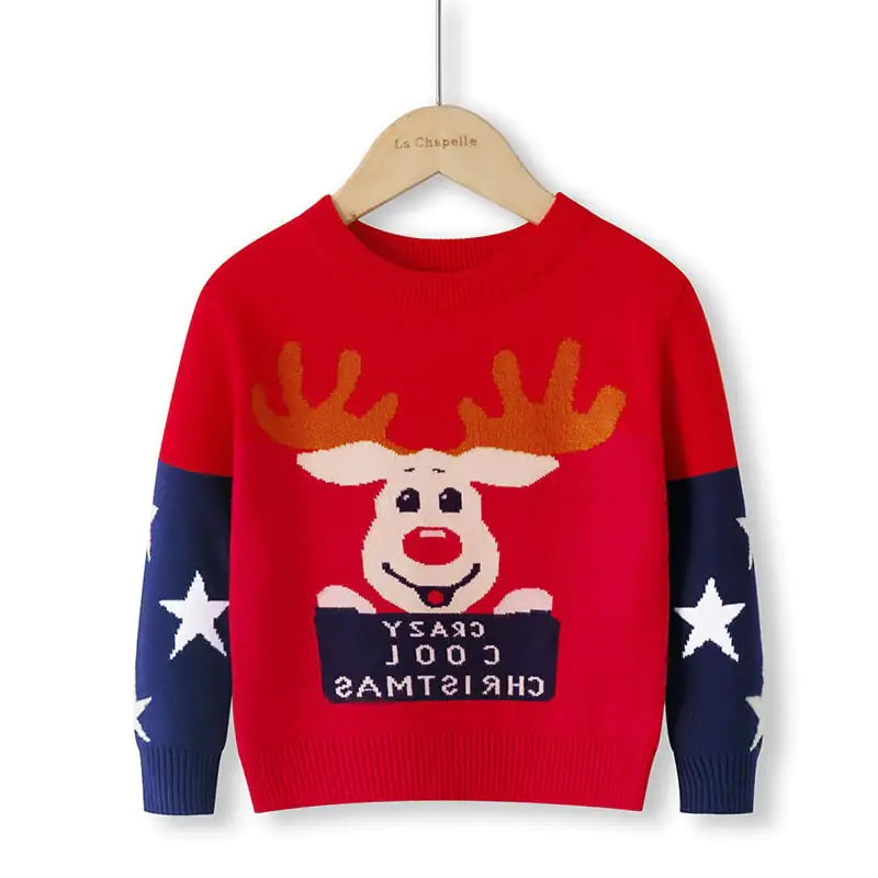 Cartoon Christmas Red Snowman Pullover Sweater